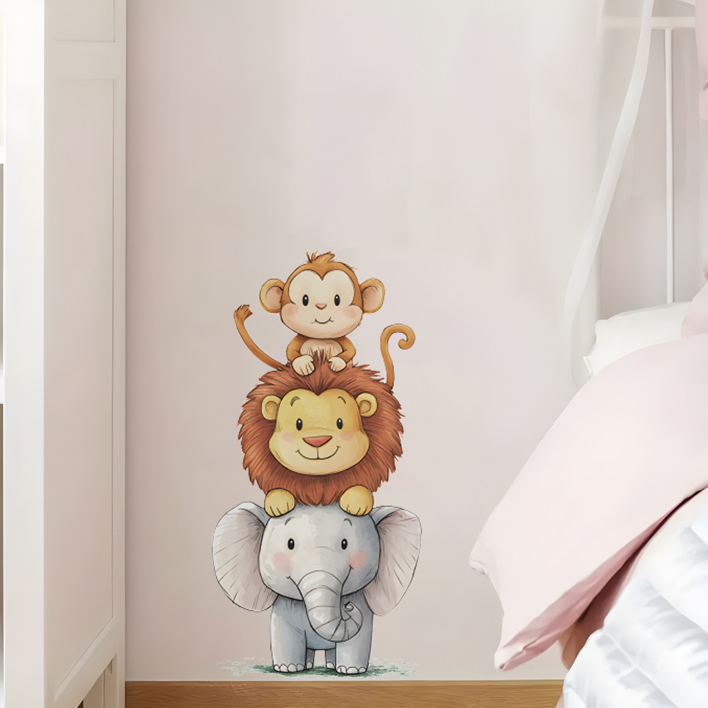Baby Nursery Wall Stickers - 귀여운 숲 동물 벽 스티커 방