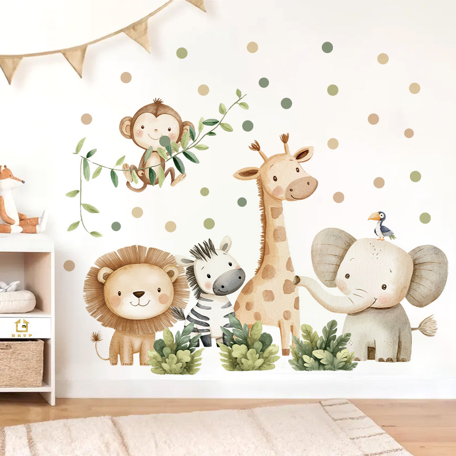 Baby Nursery Decor Ideas - Boho 숲 동물 벽 스티커 어린이
