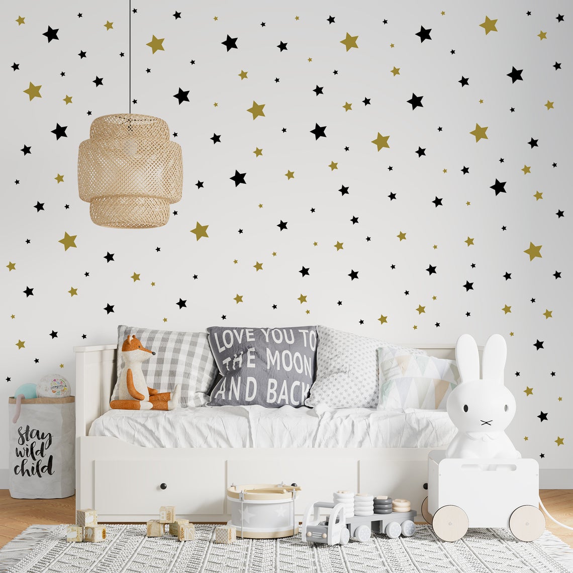 Baby Nursery Wall Stickers - 만화 별 벽 스티커 아기 보육원