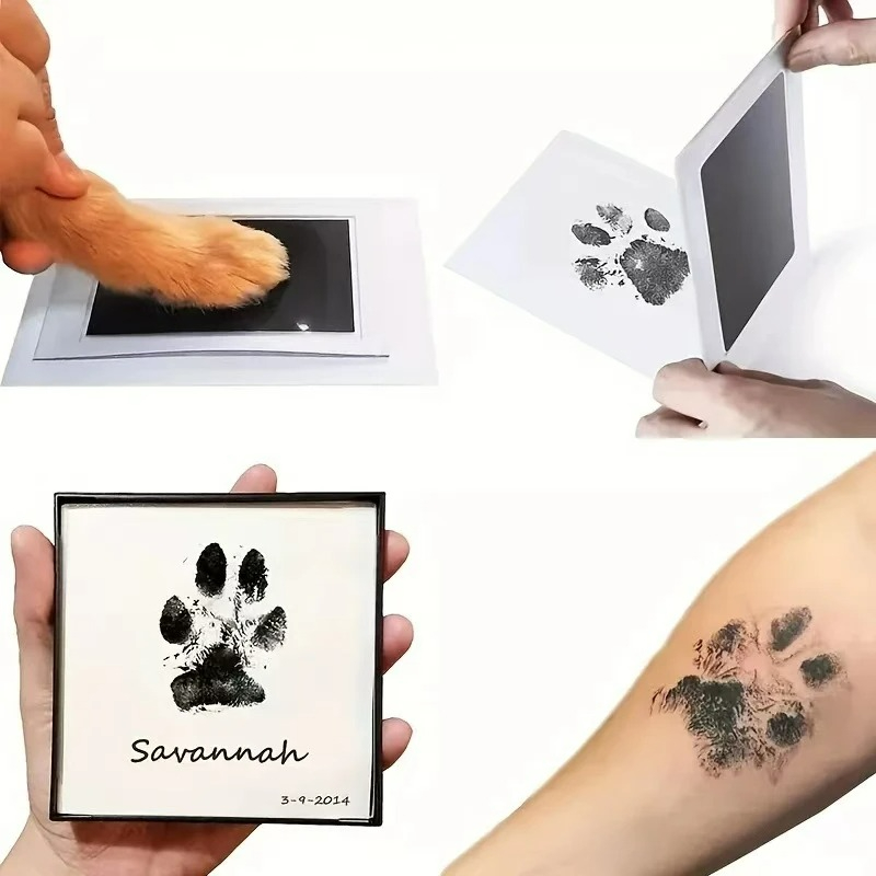 Footprint Ink Kit - 반려동물 손발자국 잉크패드 세트 1/2개, 안전
