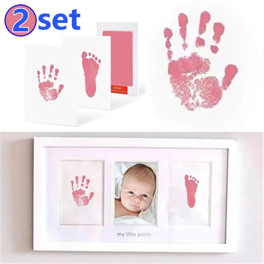 Footprint Ink Kit - 2 세트 신생아 DIY 손과 발자국