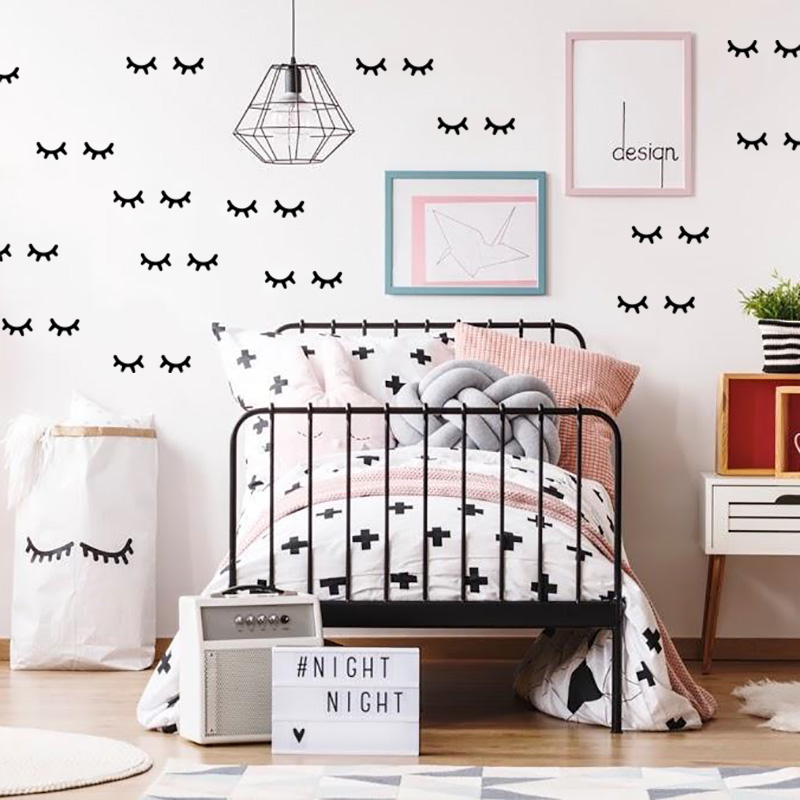 Baby Nursery Decor Ideas - 어린이 방 장식 속눈썹 벽 스티커,