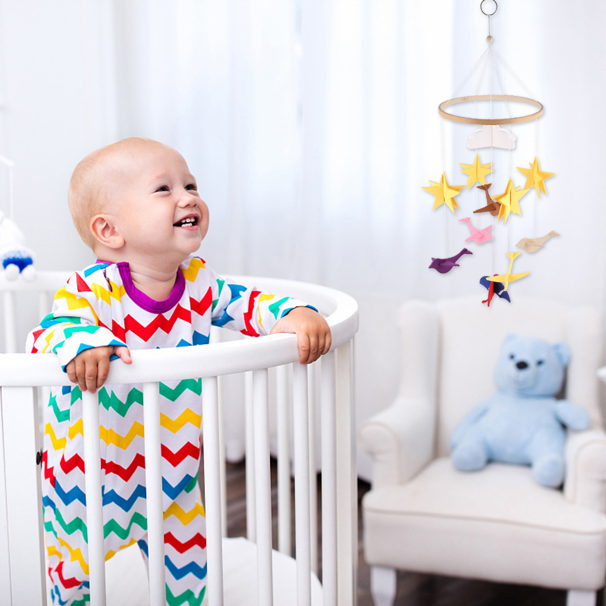 1개 아기 침대 장식용 프리미엄 풍차임 펜던트 섬세한  - Baby Nursery Decor Girl 리뷰 및 가격