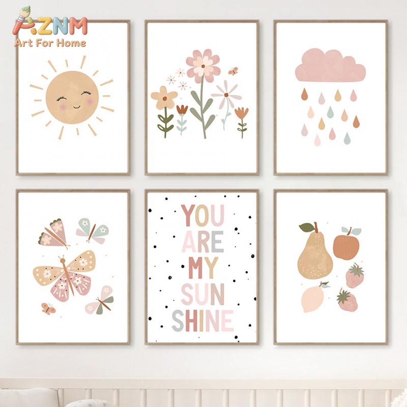 AZNM 당신은 나의 햇살입니다 귀여운 해바라기 나비  - Baby Nursery You Are My Sunshine 리뷰 및 가격