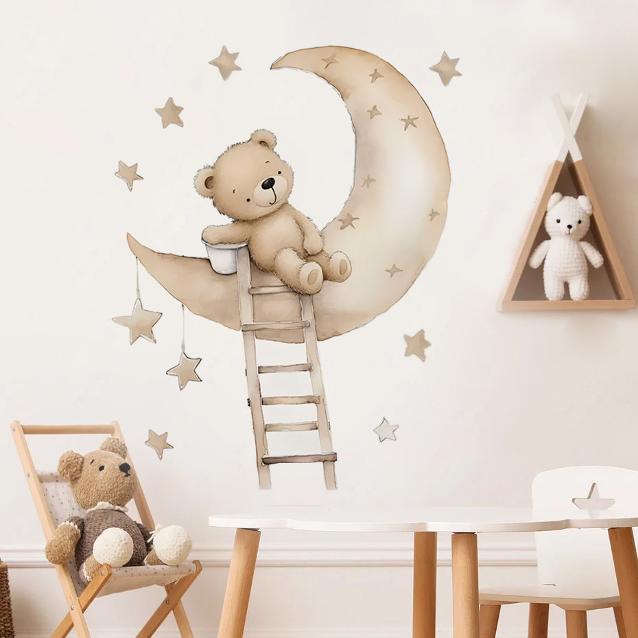귀여운 곰 스타 구름 벽 스티커 어린이 방 소녀 소년  - Baby Nursery Decor Ideas 리뷰 및 가격