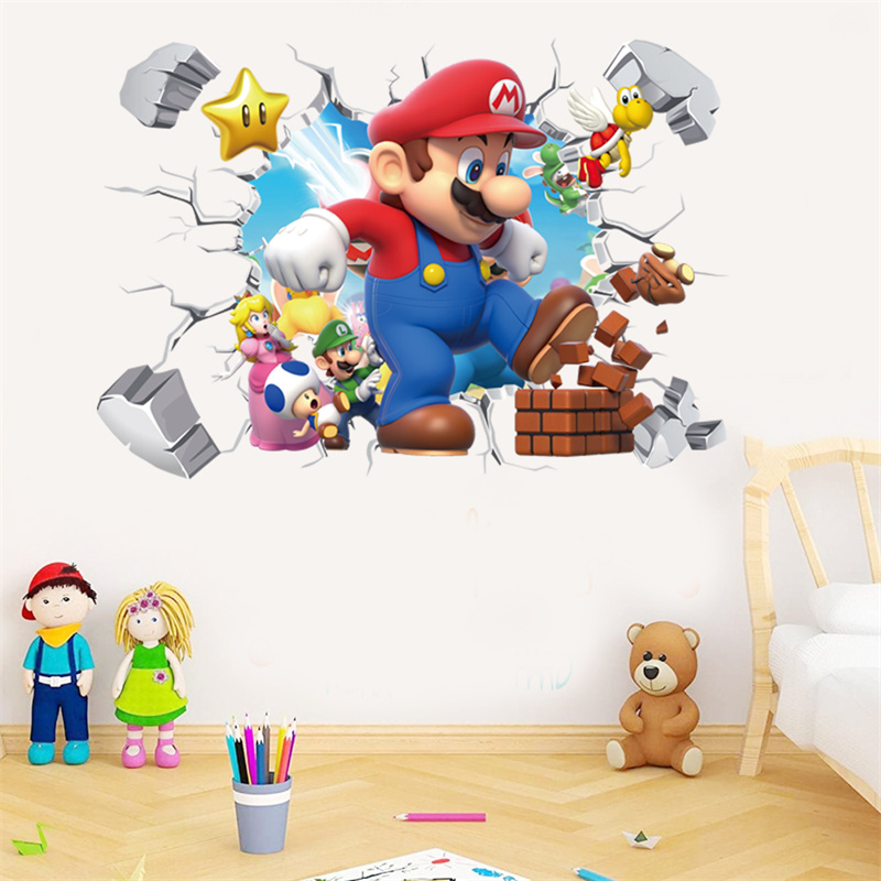 3D 만화 애니메이션 게임 캐릭터 벽 스티커 (아이 방 - Baby Nursery Wall Stickers 리뷰 및 가격