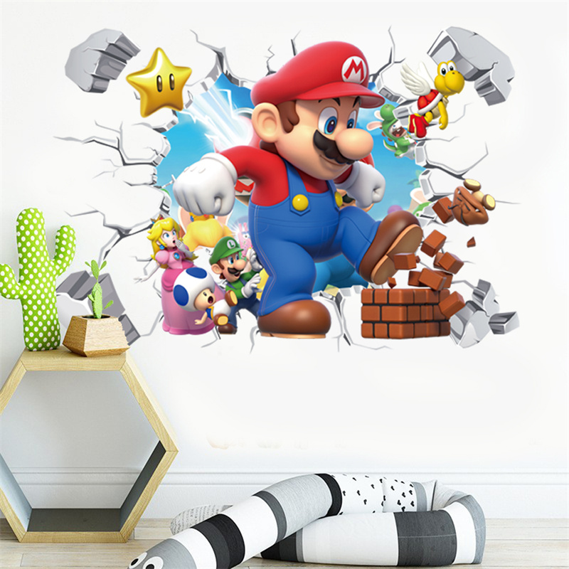 3D 만화 애니메이션 게임 캐릭터 벽 스티커 (아이 방 - Baby Nursery Wall Stickers 리뷰 및 가격