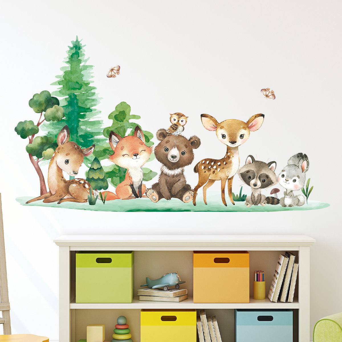숲 동물 테마 곰 사슴 토끼 어린이 벽 스티커 아이 방 - Baby Nursery Animal Theme 리뷰 및 가격