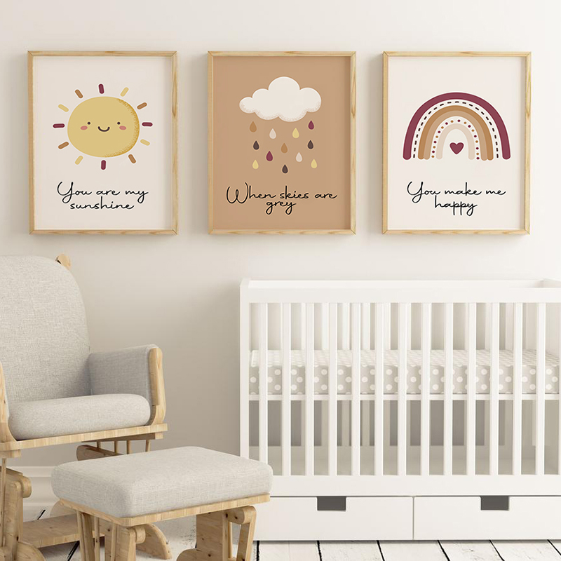 당신은 내 햇빛 보육 벽 아트 캔버스 포스터 및 인쇄  - Baby Nursery You Are My Sunshine 리뷰 및 가격