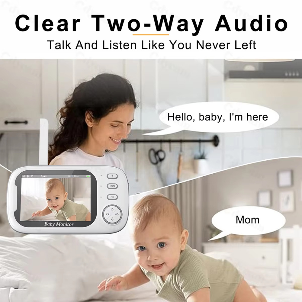 3.5인치 카메라와 오디오 기능이 있는 베이비 모니터, - Wearable Baby Monitor 리뷰 및 가격