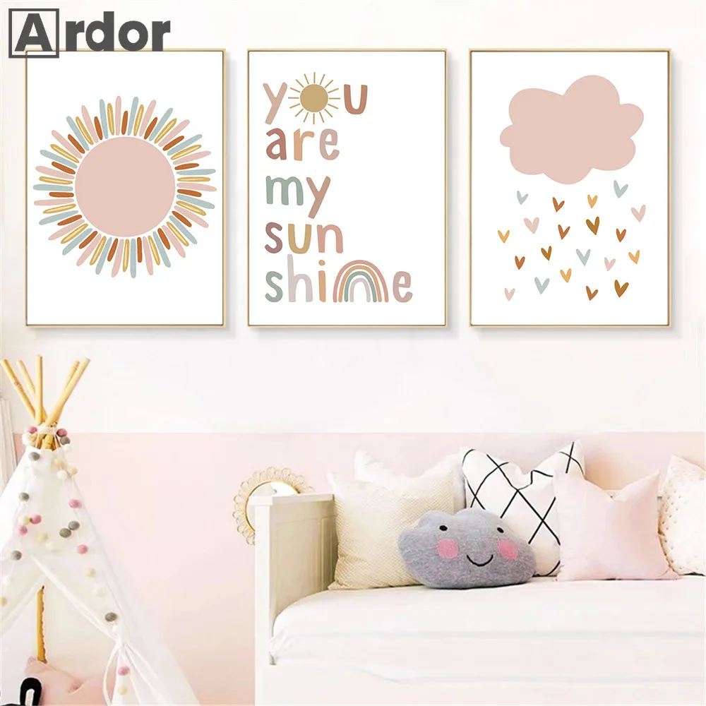 맞춤 이름 포스터 아기방 벽 예술 프린트 맞춤 이름 캔 - Baby Nursery You Are My Sunshine 리뷰 및 가격