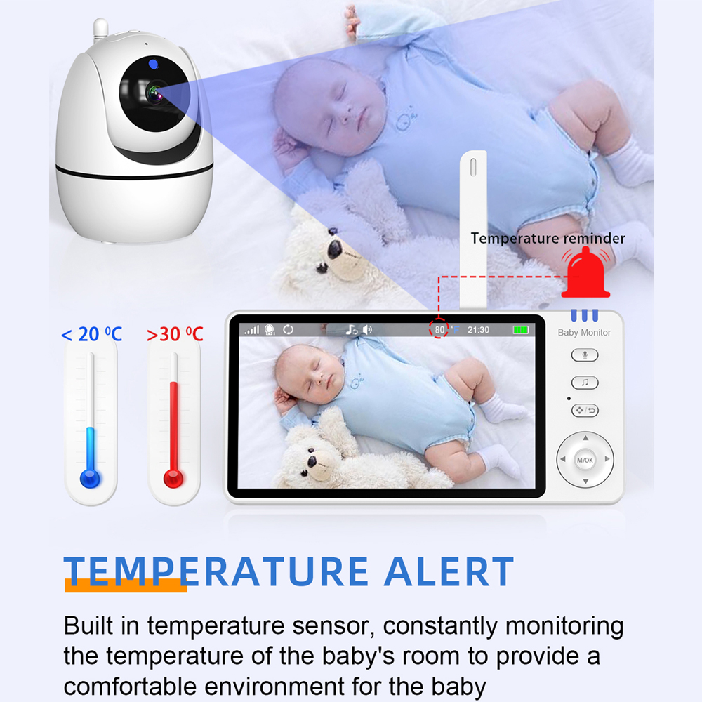 카메라와 오디오가 포함된 비디오 베이비 모니터, 5인치 - Wearable Baby Monitor 리뷰 및 가격
