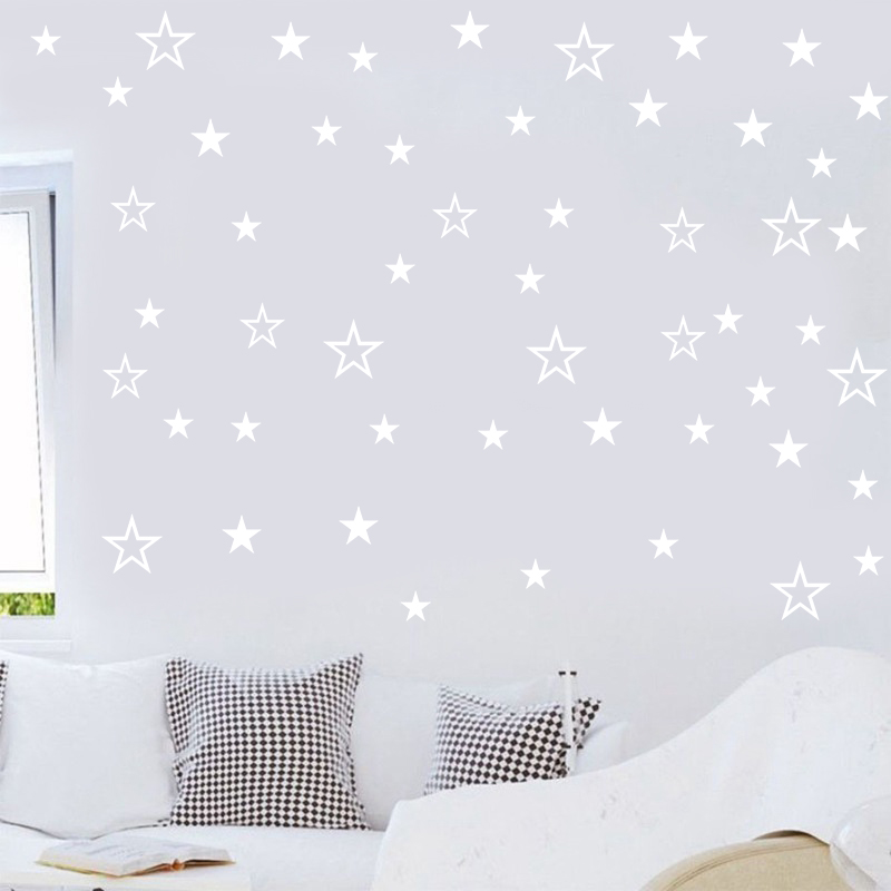 혼합 크기 중공 솔리드 별 벽 스티커 어린이 방 보육  - Baby Nursery Wall Stickers 리뷰 및 가격
