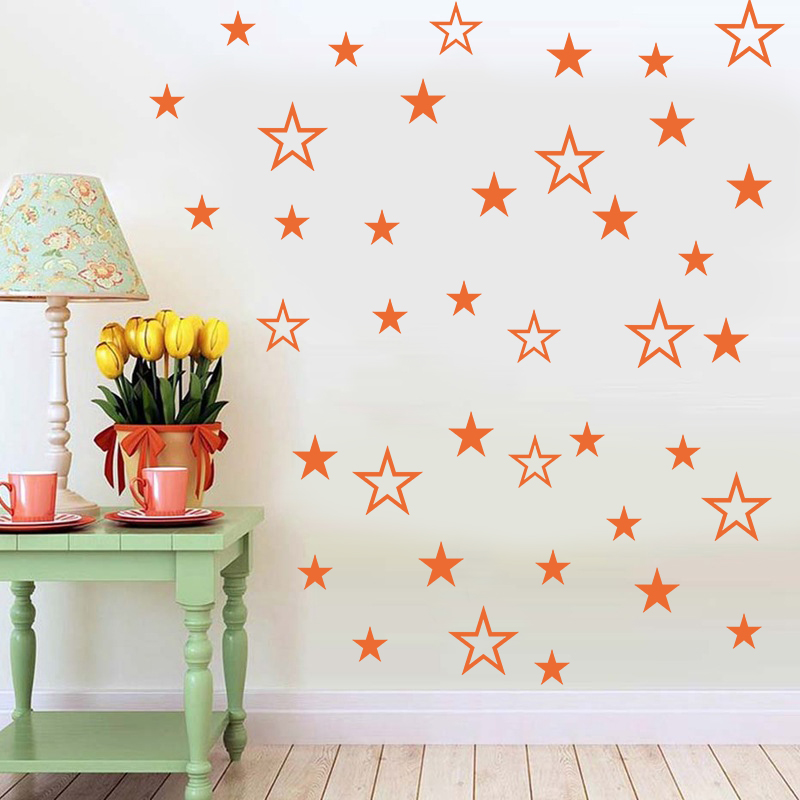 혼합 크기 중공 솔리드 별 벽 스티커 어린이 방 보육  - Baby Nursery Wall Stickers 리뷰 및 가격
