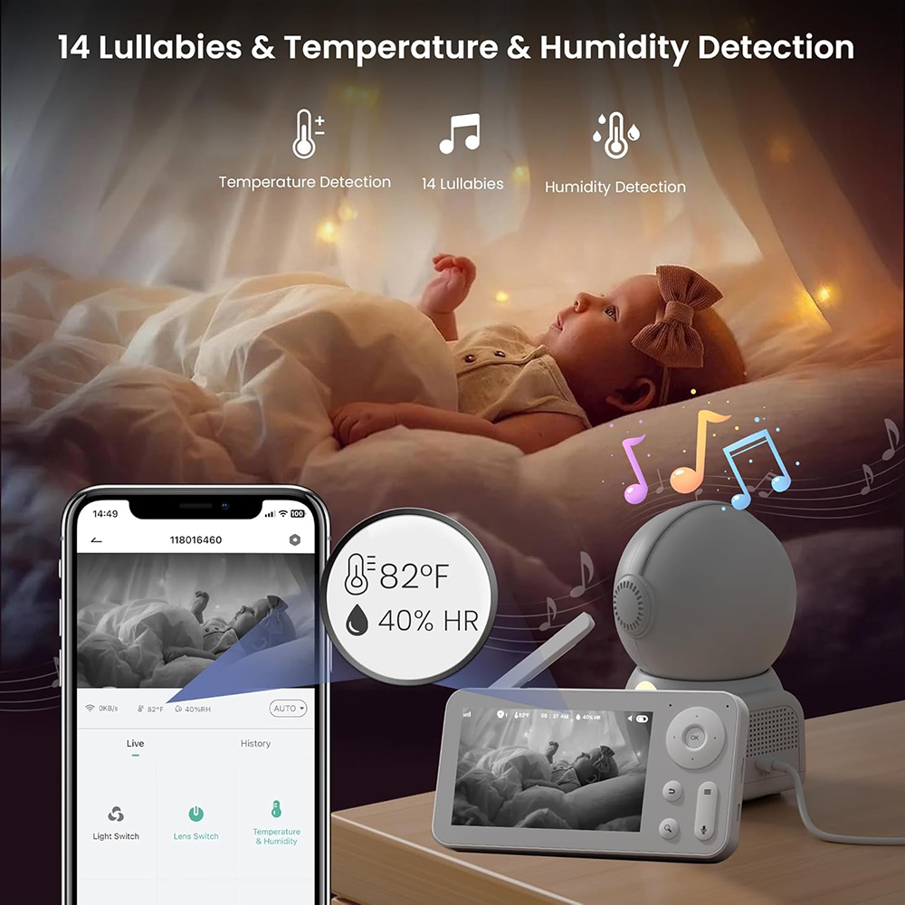 보육 반려동물 노인을 위한 와이파이 스마트폰, 355  - Wearable Baby Monitor 리뷰 및 가격