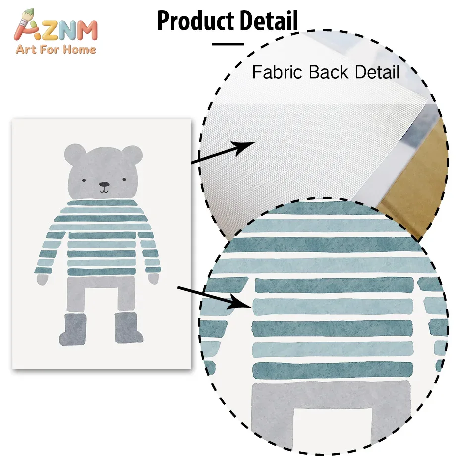 AZNM 중립적 보헤미안 레인보우 베어 자동차 캔버스  - Baby Boy Nursery Quotes 리뷰 및 가격